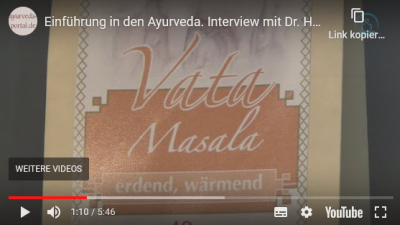 Videobild mit Vata Masala zur Einführung in den Ayurveda von Hans Rhyner