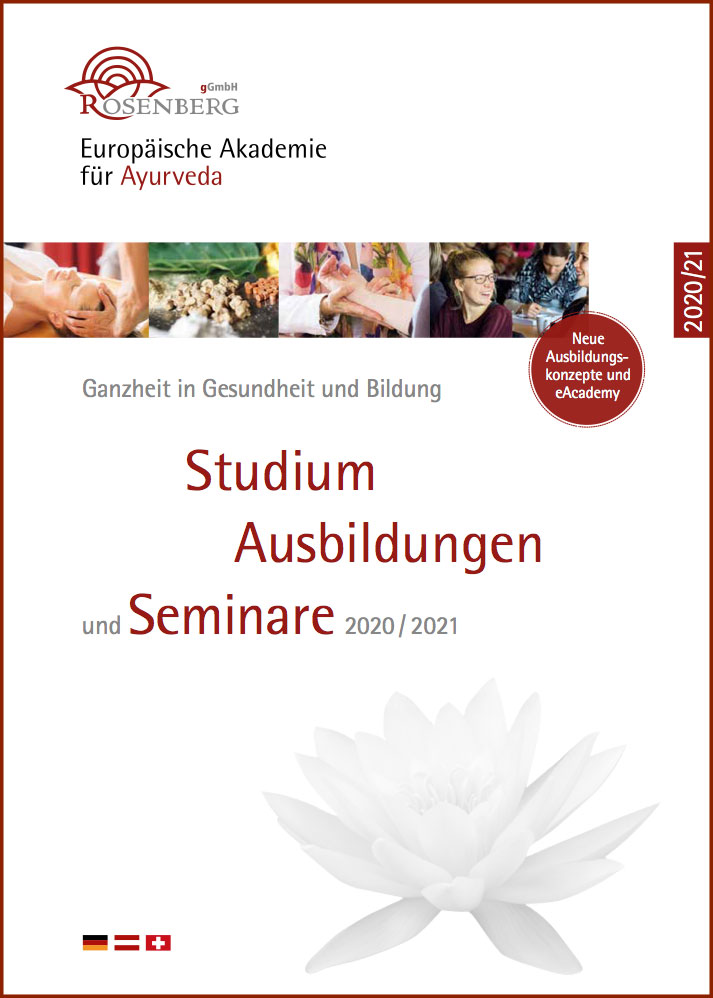 Europäische Akademie für Ayurveda, Jahresprogramm 2020/21